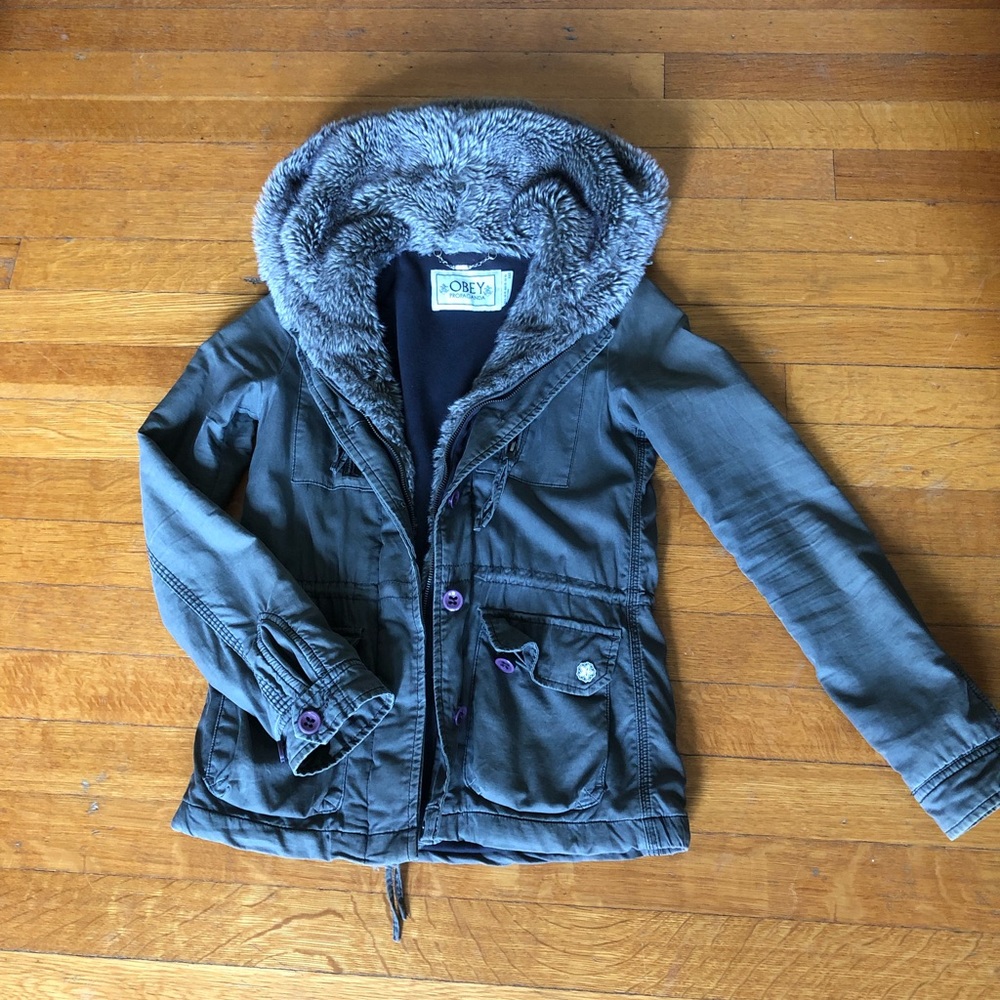 Obey Propaganda gray light jacket